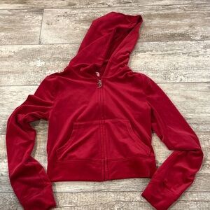 Juicy Couture Red Velour Hoodie